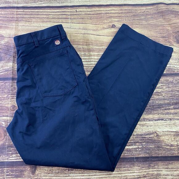 Red Cap Men's Work Pants Navy Blue Size Work Wear Sz 36 (36x31) - Picture 1 of 10